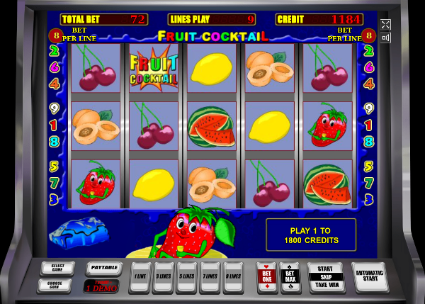 Игровой автомат Fruit Cocktail - один из самых популярных слотов казино Спин Сити