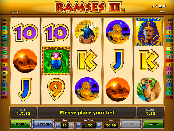 Игровой автомат Ramses II - завоюй сокровища Рамсеса онлайн в интернет казино